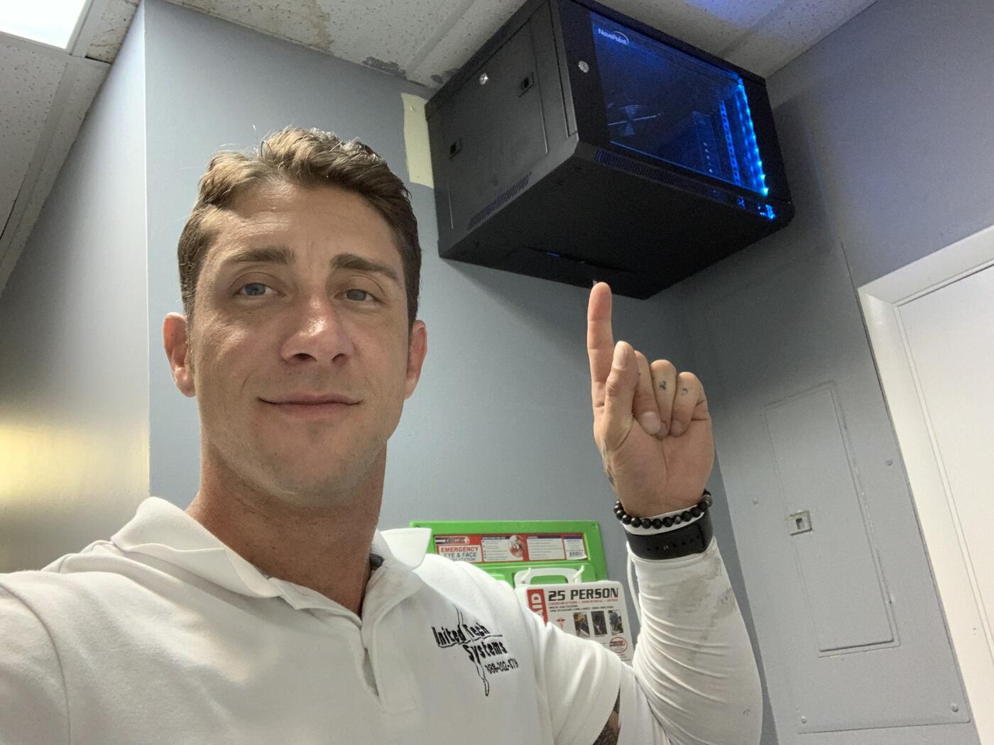 US Tech Services technician at work
